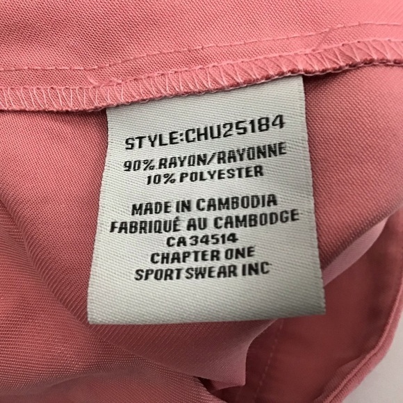 Soft Pink Autres Filles straight leg trousers size Med see measurements. NWT - Picture 10 of 12